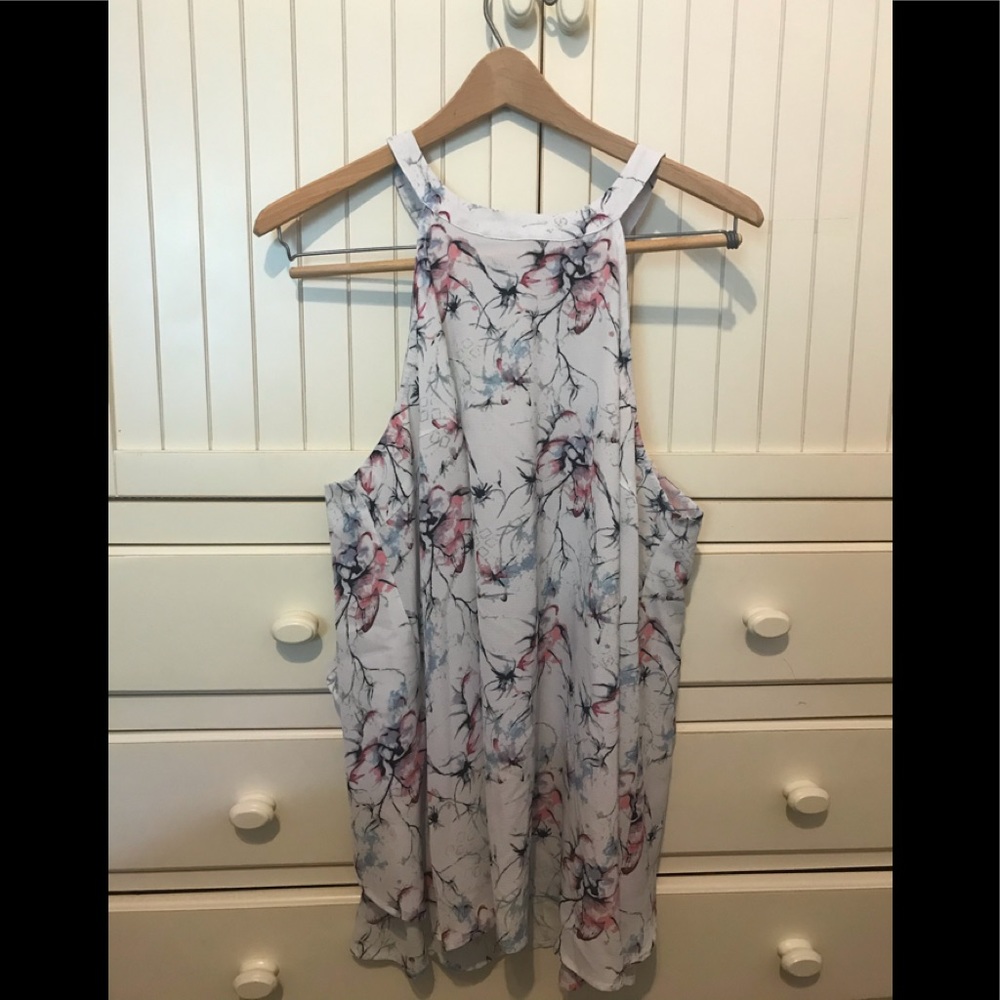 Torrid Floral High Neckline Tank Sleeveless Blouse